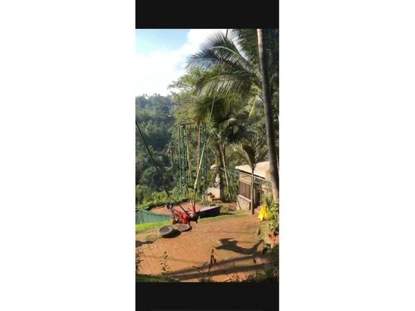 云南曲靖原始秋千完工